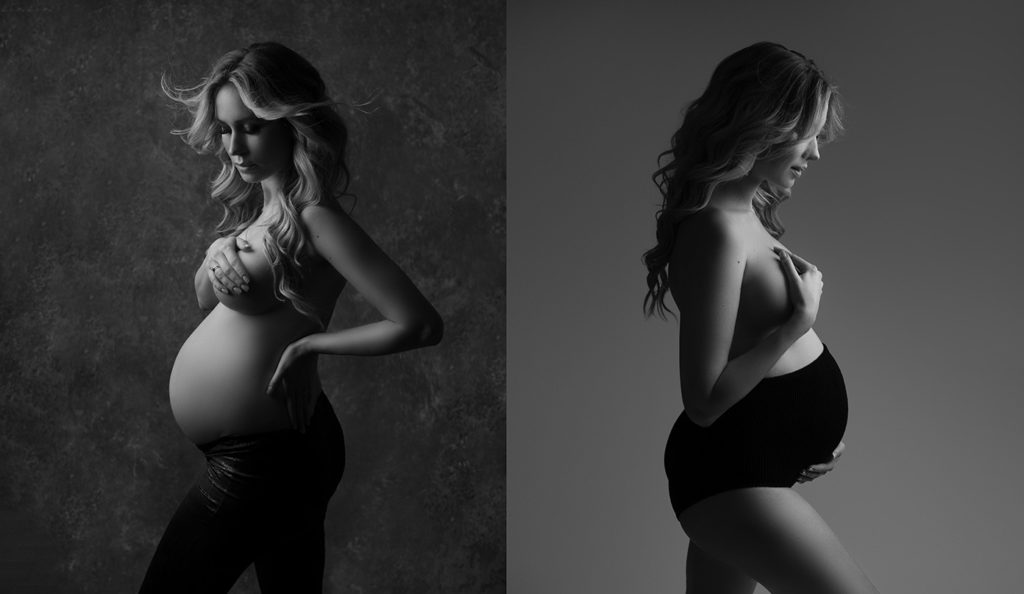 MATERNITY SESSION IN BLACK AND WHITE